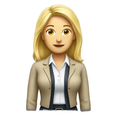 blonde woman teacher standing sticker