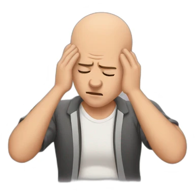 bald men doing face palm sticker
