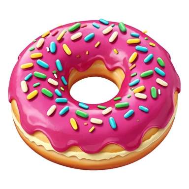 Pink cream donut sticker