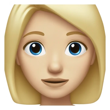 Blonde girl with blue eyes and acne  sticker