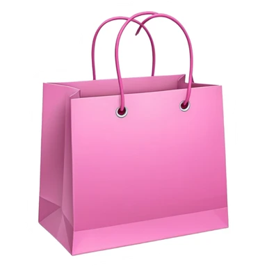 Pink shopping bags sticker