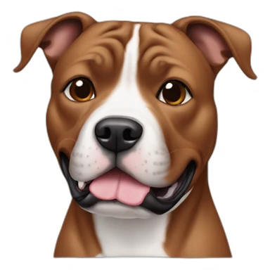 Brown Staffordshire Bull Terrier sticker