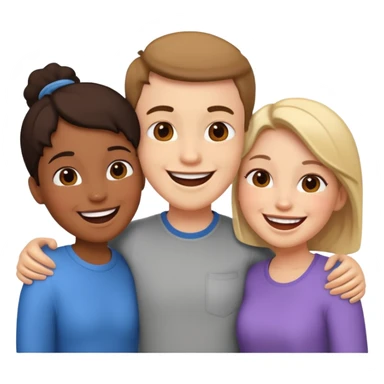 Three friends talking sticker