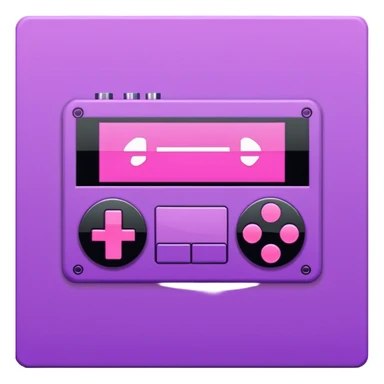 Necesito botones para un reproductor de música, los botones tienen que mezclar un estilo pixel art con vaporwave y usar como coló principal un morado, tienen que ser de: Rewind, Play, Pause, Forward y Stop sticker