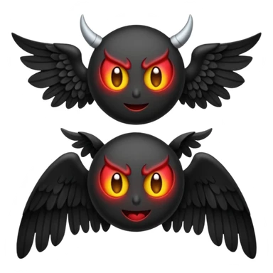 Las alas de angel del emoji pero que sean alas de demonio sticker
