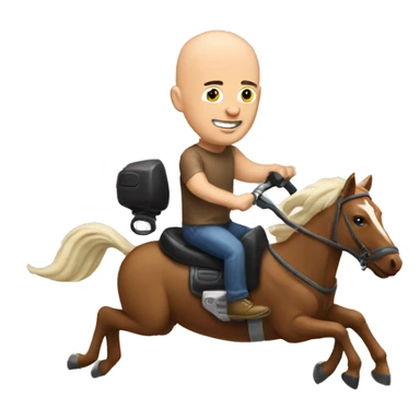 Bald guy driving a Bronco sticker