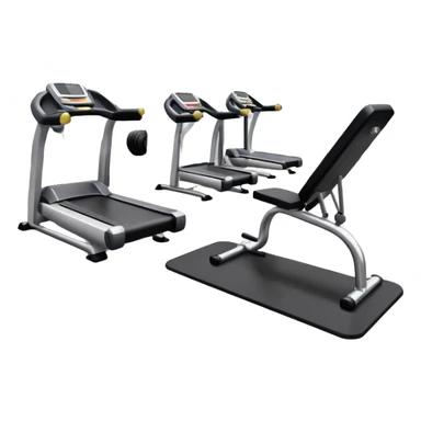 fitness gym with dumbbells and exercise machines sticker
