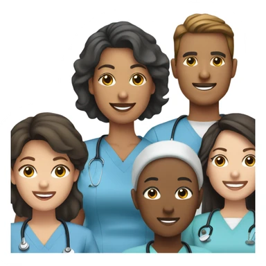 Many nurses all ages sticker