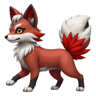 Lycanroc-Zorua-Litten-Mightyena-fusion sticker