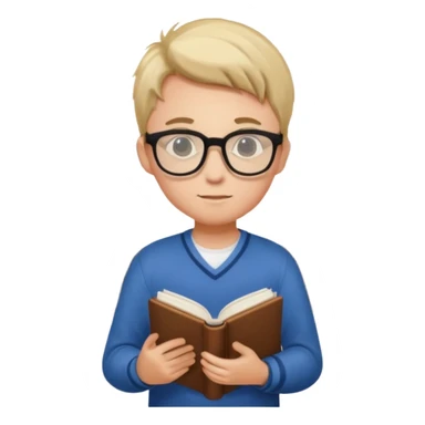 boy focused on studying in the library full body sticker