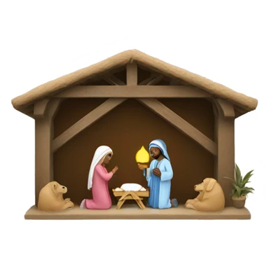nativity scene sticker
