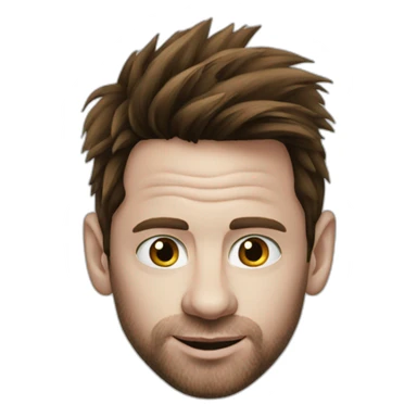 Messi avec un maquillage de clown sticker