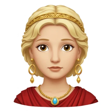 Ancient Roman woman with earrings and blonde hair sticker