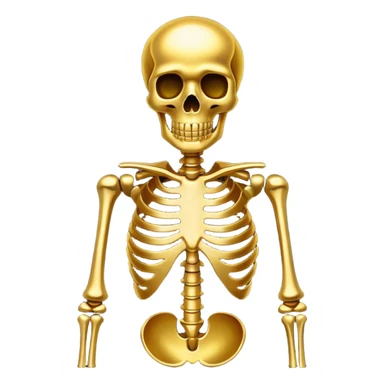 Skeleton made out of gold sticker