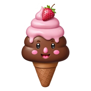 Bolis sabor chocolate 🍫  y uno sabor fresa 🍓 que sea un bolis de hielo gordito sticker