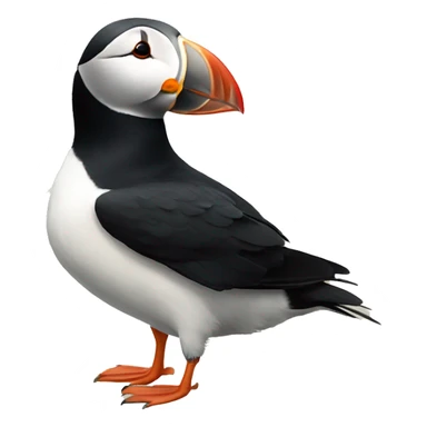 A puffin with a thistle  sticker