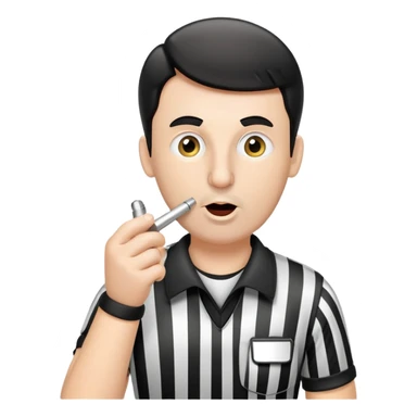 referee blowing whistle sticker