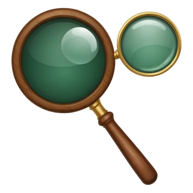 dark green magnifying glass sticker