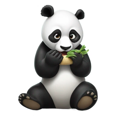 Panda eating a panda  sticker