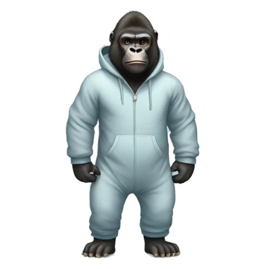Gorilla Wearing A Onesie sticker