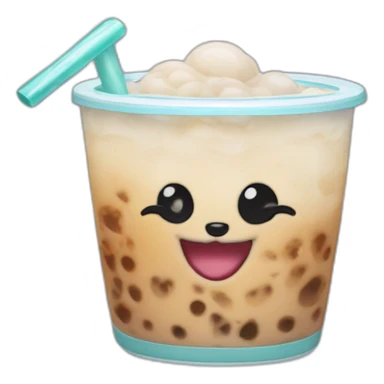 stitch entrain de boire un bubble tea sticker