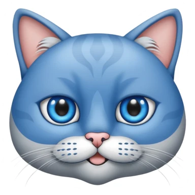 Un gato atigrado gris ojos azules ralla entre los ojos en forma de M y dos rallas en el exterior de los ojos sticker