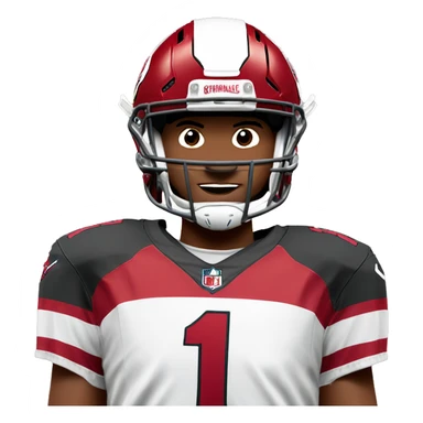 kyler murray wearing #1 cardinals jersey  sticker
