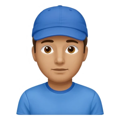 blue tennis hat and blue tshirt man sticker