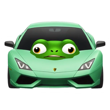 pepe the frog in a lamborghini svj sticker