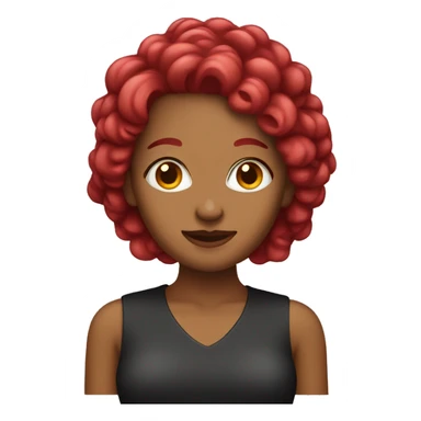 Woman with cherry hair sticker
