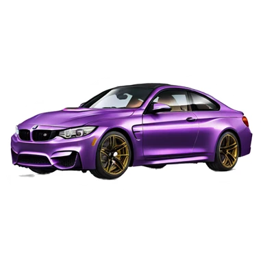 Purple bmw m4 sticker