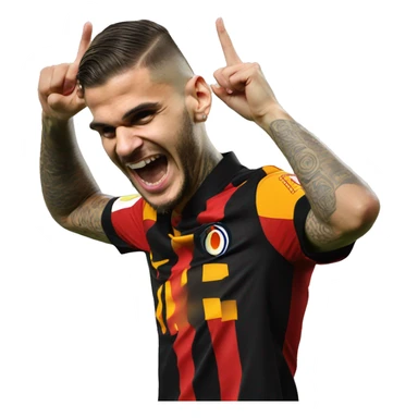 Mauro Icardi Galatasaray ear celebration sticker