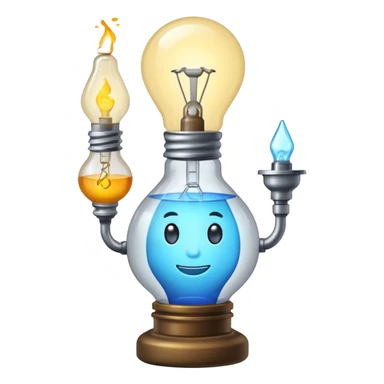 alchemist character lightbulb replaced by glowing vial sticker