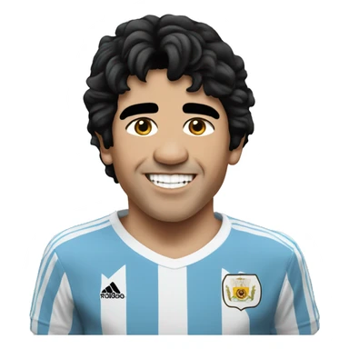 maradona argentina young smile sticker