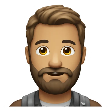Bearded gay bear emoji sticker