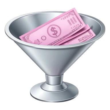 pink money in the sales funnel sticker