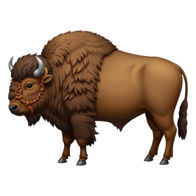 Bison back structure sticker