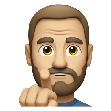 Man pointing at you grumpy sticker