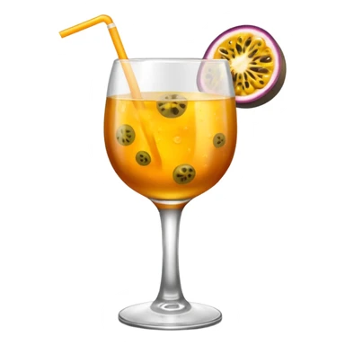 passionfruit & mango cordial in glass sticker