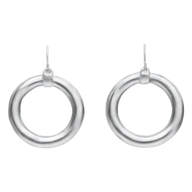 chunky silver hoop earrings sticker