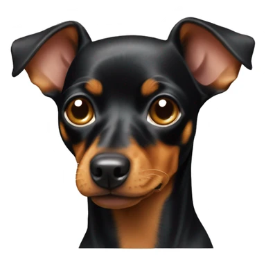 Min pin dog sticker