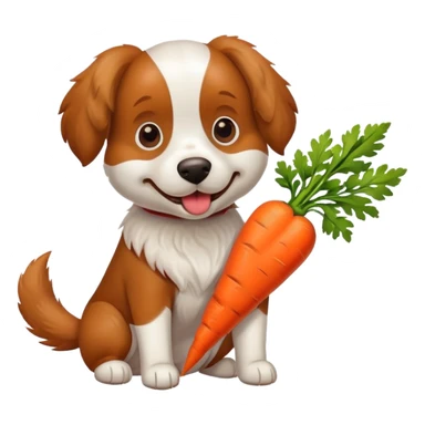 Dog with carrot  sticker