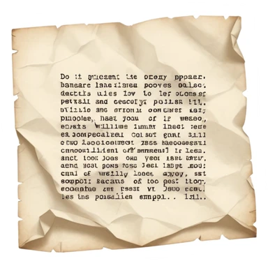 piece of paper with written text only sticker