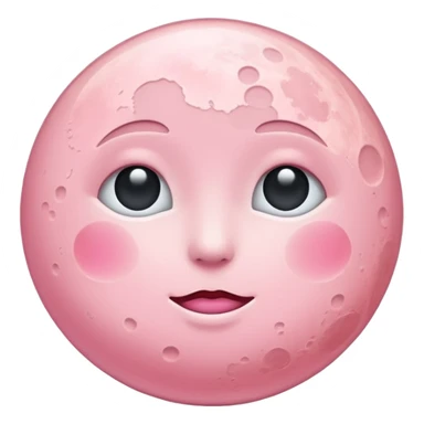 Light pink pink moon sticker