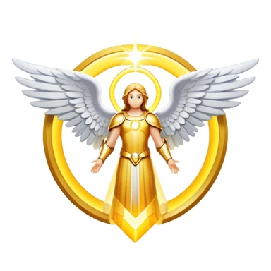 Archangel's emblem holy light yellow  sticker
