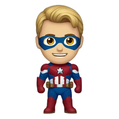 javier milei como capitan america sticker