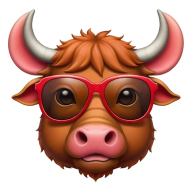 red water buffalo with sunglasses sticker