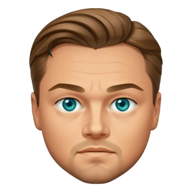 Leonardo DiCaprio with teal eyes sticker