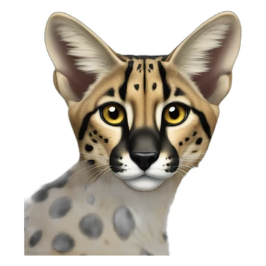 Melanistic Serval sticker