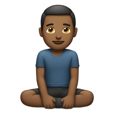 Man with hands on knees sticker